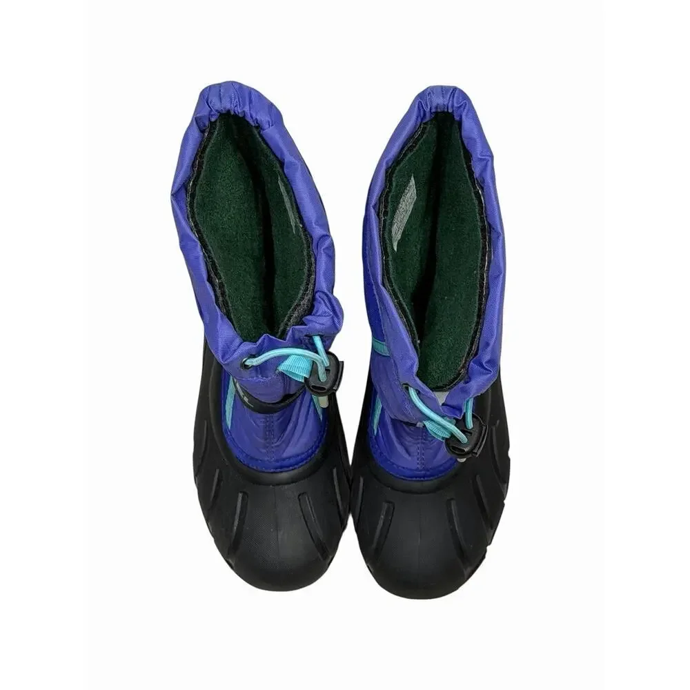 Sorel Flurry Blue/Purple Unisex Winter Waterproof Lined Snow Boots Big Kid 3